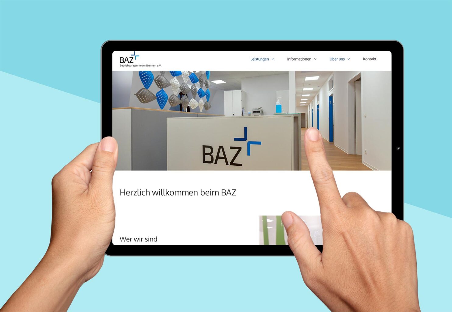 Website Betriebsarztzentrum Bremen e.V.